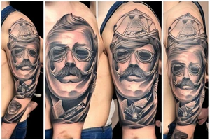 a handsome sea captain tattoo idea