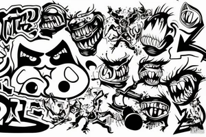 Graffiti monster tattoo idea