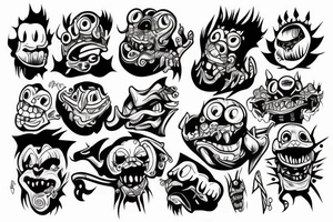 Graffiti monster tattoo idea