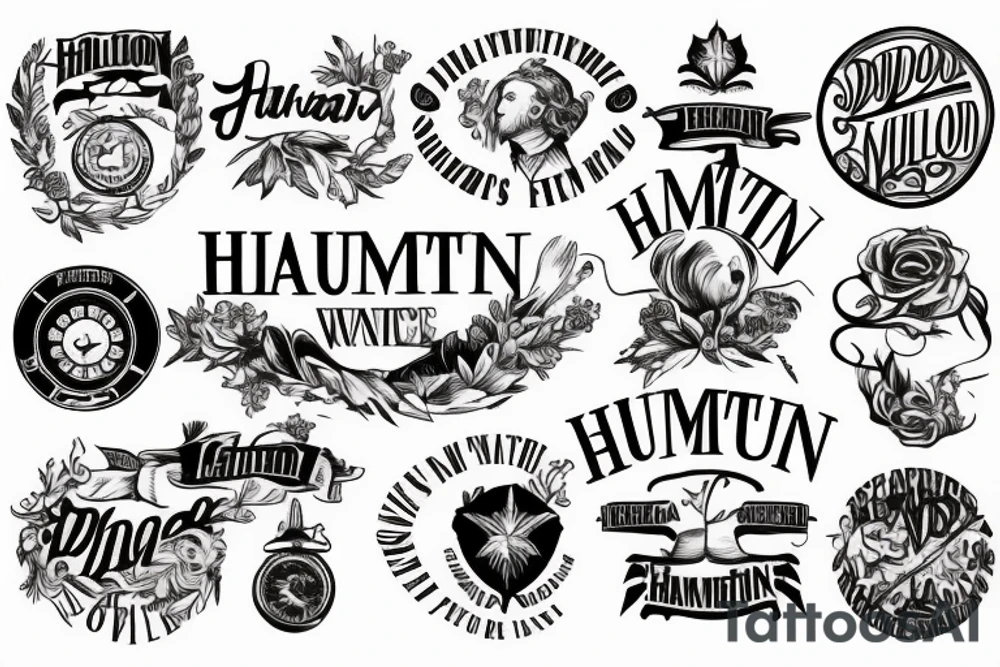 hamilton the musical logo tattoo idea