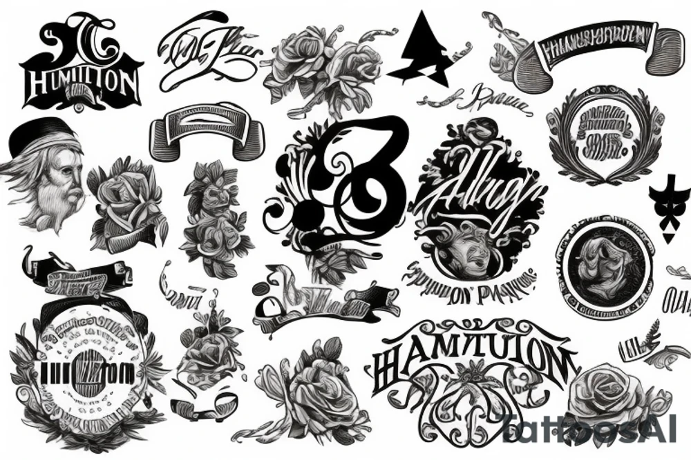 hamilton the musical logo tattoo idea