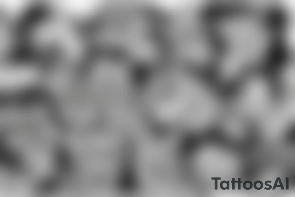 Graffiti monster happy tattoo idea