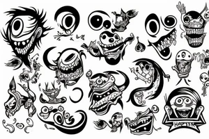 monster happy tattoo idea