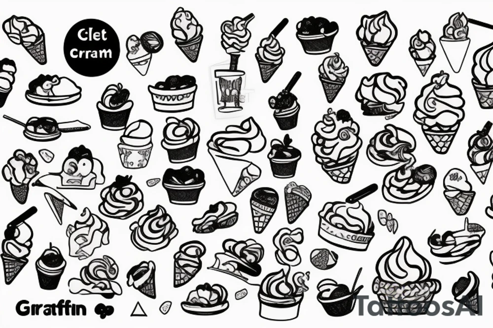Grattifi ice cream tattoo idea