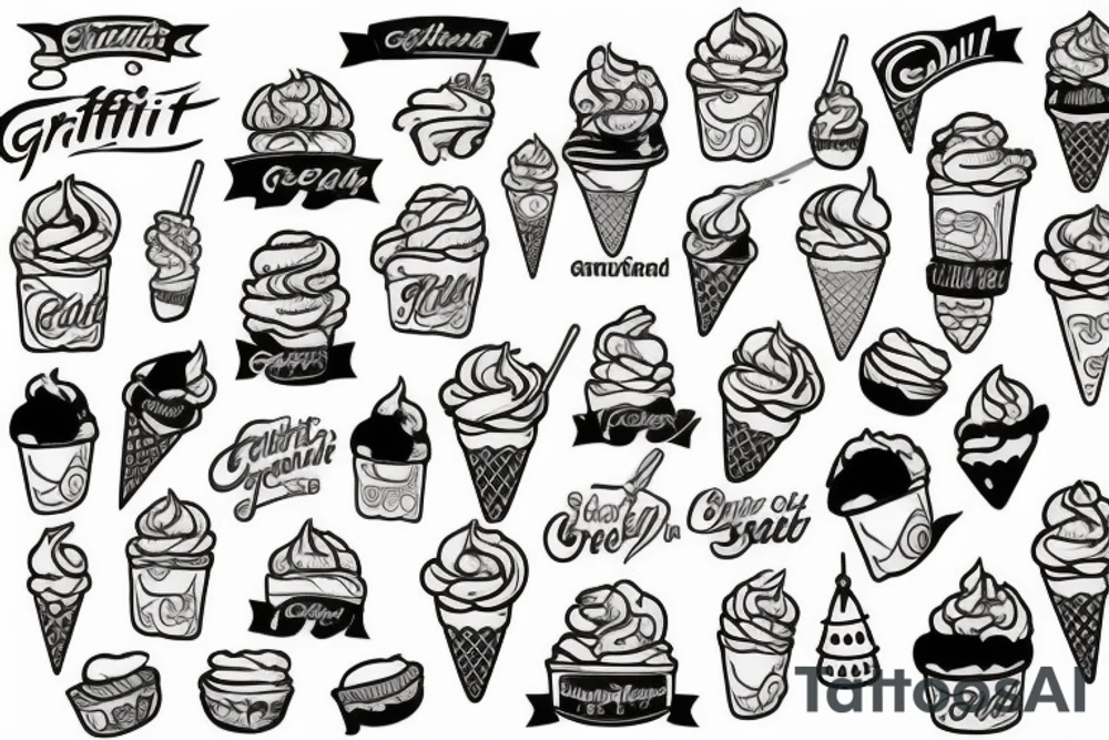 Grattifi ice cream tattoo idea