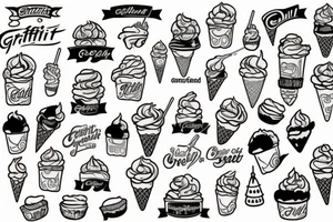 Grattifi ice cream tattoo idea