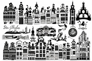 Brussels skyline tattoo idea