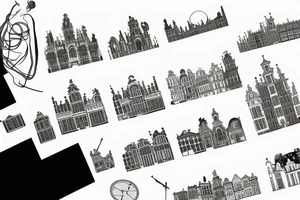 Brussels skyline tattoo idea
