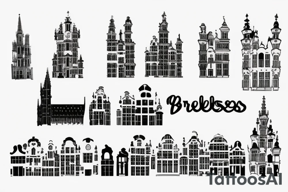 Brussels skyline tattoo idea