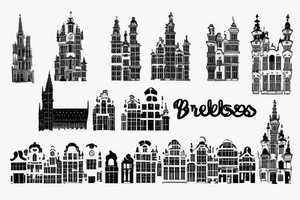 Brussels skyline tattoo idea