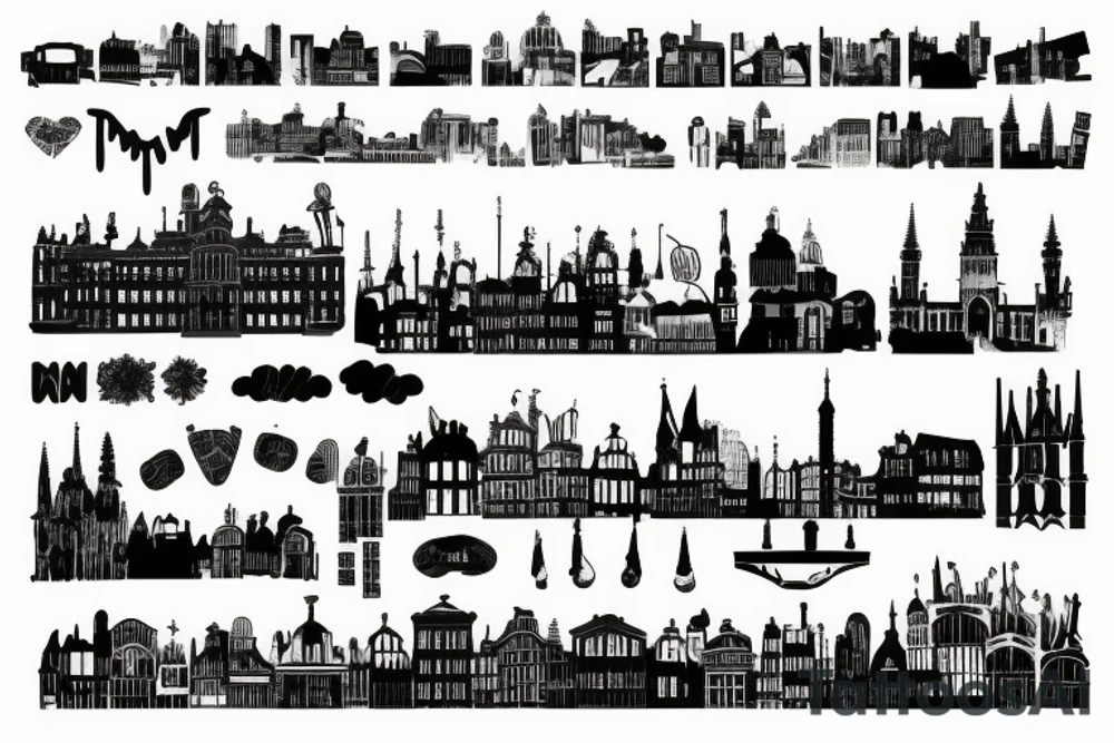 Brussels skyline tattoo idea