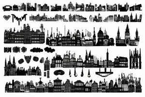 Brussels skyline tattoo idea