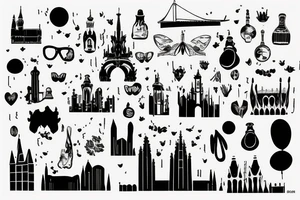 Brussels skyline tattoo idea