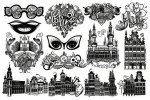 Brussels skyline tattoo idea