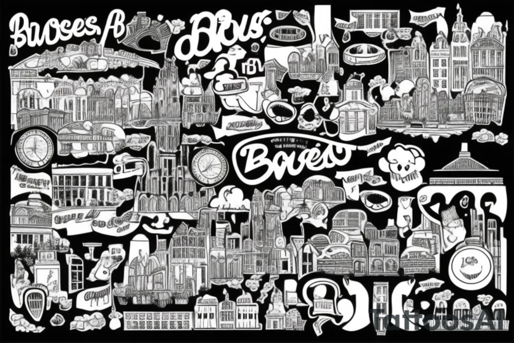 Brussels skyline tattoo idea