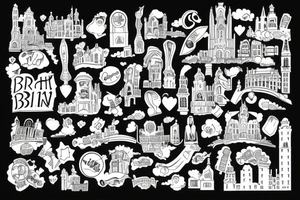 Brussels skyline tattoo idea
