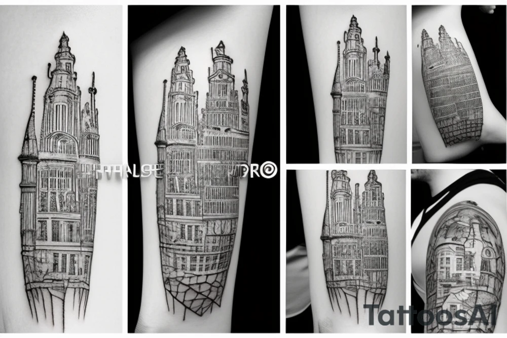 Brussels skyline tattoo idea