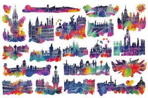 Brussels skyline tattoo idea