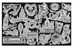 Brussels skyline tattoo idea