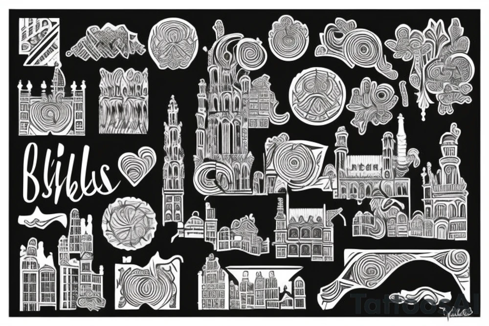 Brussels skyline tattoo idea