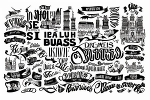 Brussels skyline tattoo idea