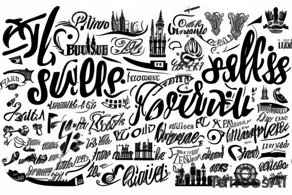 Brussels skyline tattoo idea