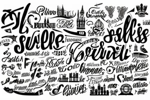 Brussels skyline tattoo idea