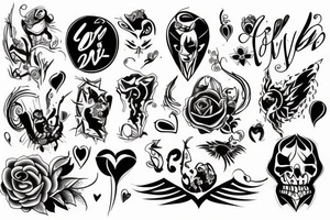 Love and devil tattoo idea
