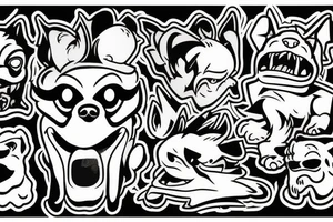 Angry dog tattoo idea