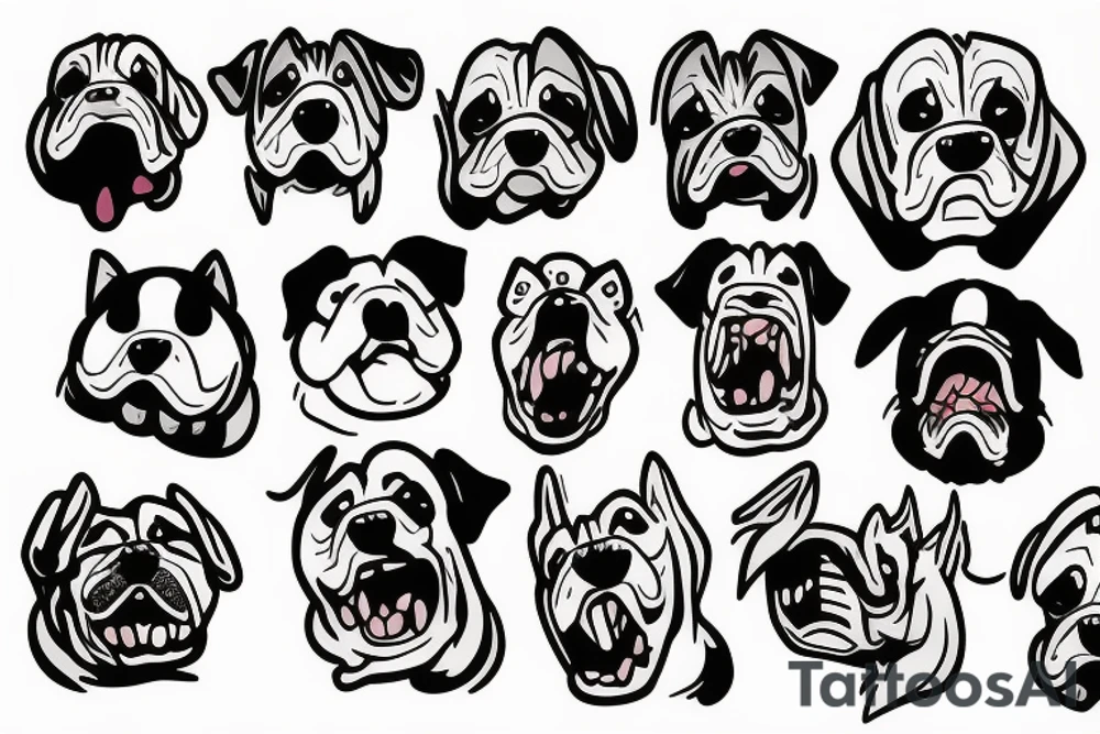 Angry dog tattoo idea