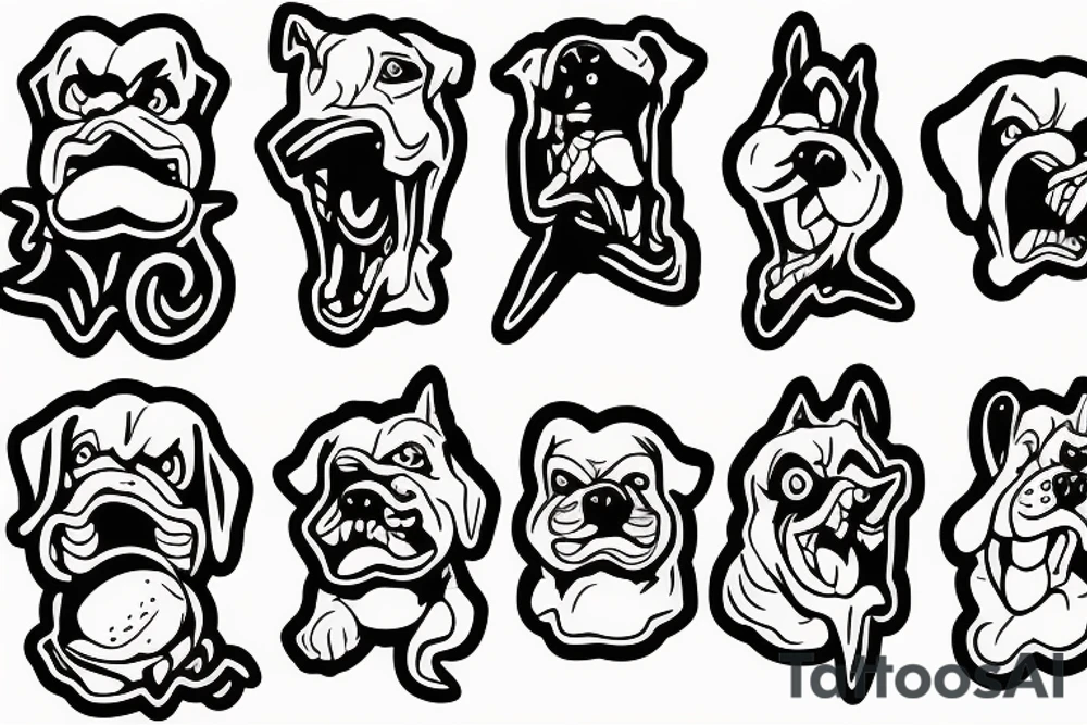 Angry dog tattoo idea