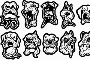 Angry dog tattoo idea