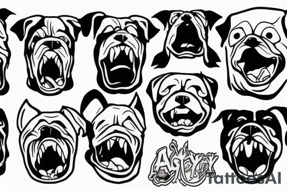 Angry dog tattoo idea