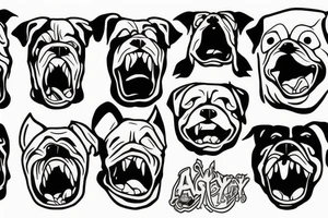 Angry dog tattoo idea