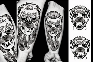 Angry dog tattoo idea