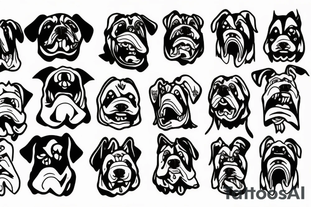 Angry dog tattoo idea