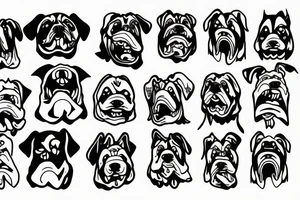 Angry dog tattoo idea
