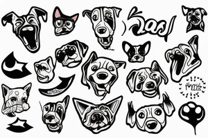 Graffiti dog tattoo idea