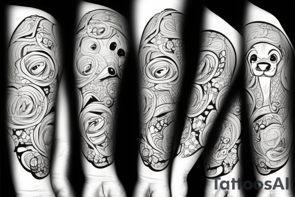 Graffiti dog tattoo idea