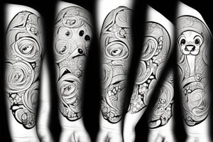 Graffiti dog tattoo idea