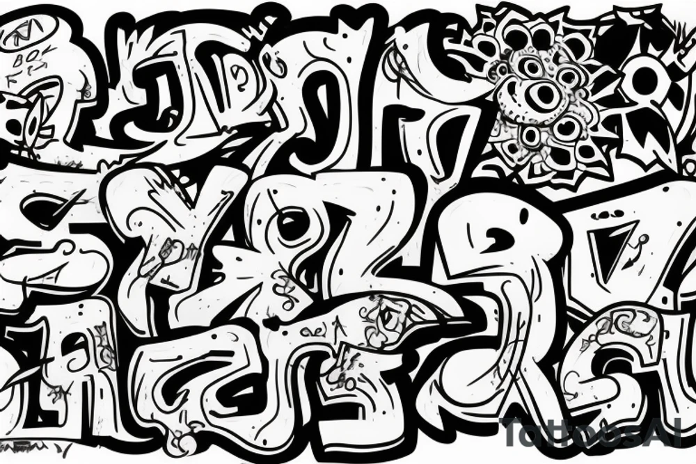 Graffiti dog tattoo idea