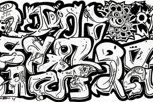 Graffiti dog tattoo idea