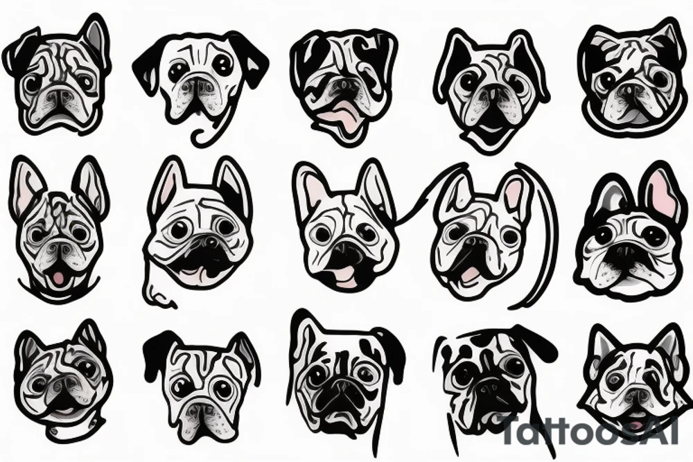 Abstract dog tattoo idea