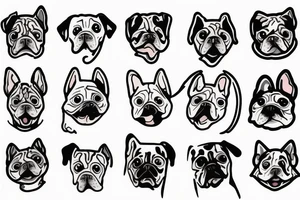 Abstract dog tattoo idea