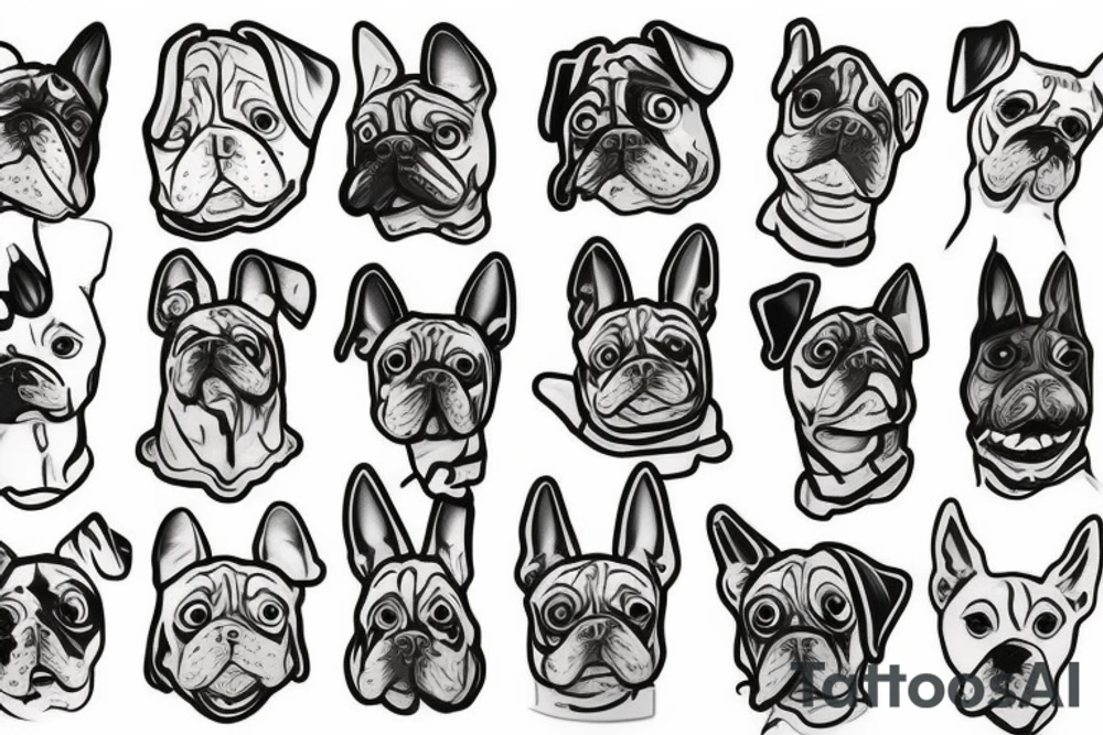 Abstract dog tattoo idea