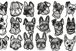 Abstract dog tattoo idea