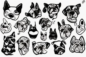 Abstract dog tattoo idea