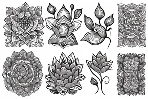 Lotus flower tattoo idea