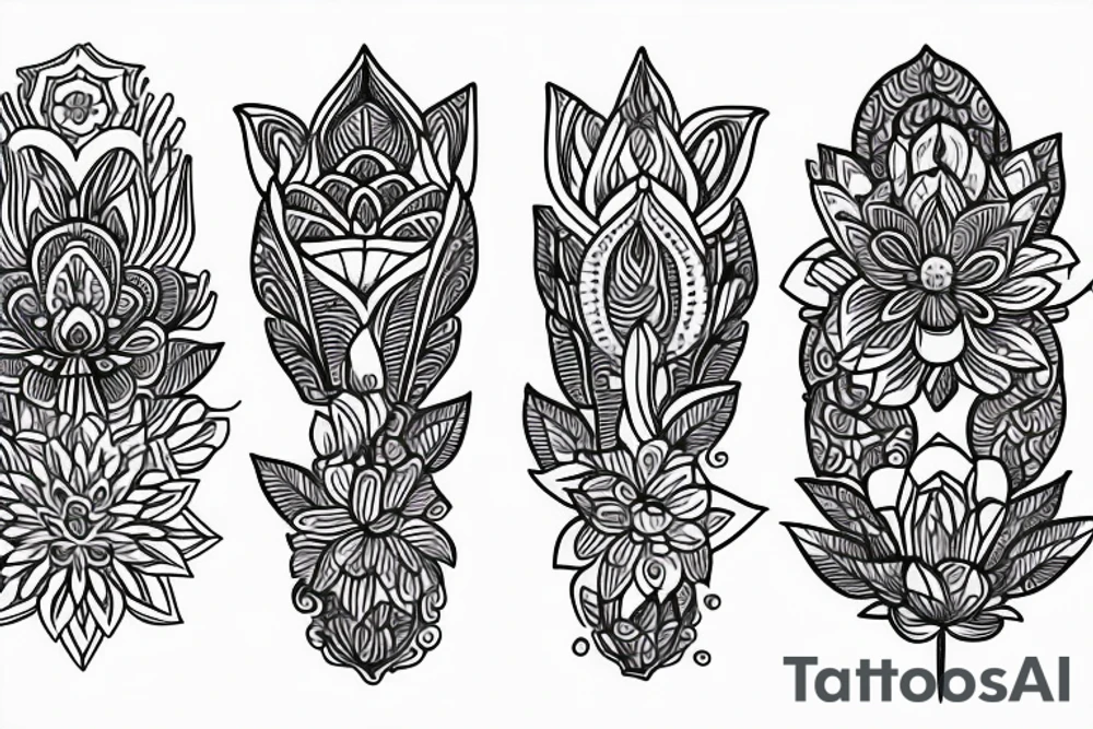 Lotus flower tattoo idea