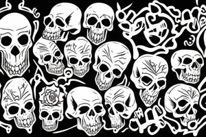 Skull destroy tattoo idea